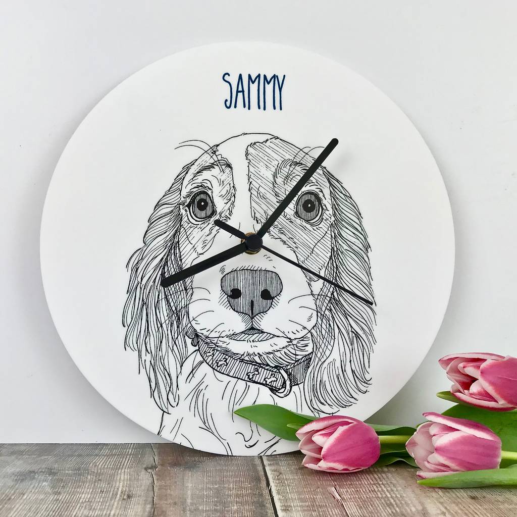 Personalised Pet Portrait Clocks | Artwork|