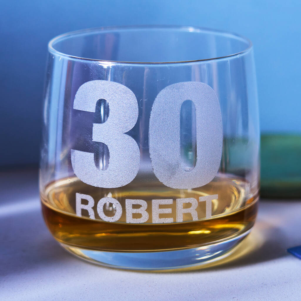 Engraved Birthday Whiskey Glass
