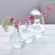Set of Three Faceted Vases