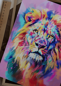 Lion pop art print