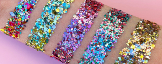 Biodegradable Cosmetic Glitter Swatch