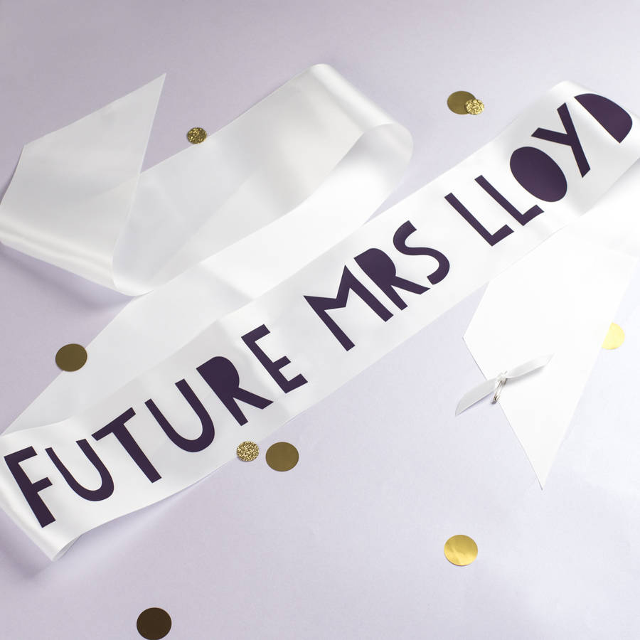 Personalised Papercut Style Bride To Be Sash, Bright Pink/Pink/Gold | Artwork|