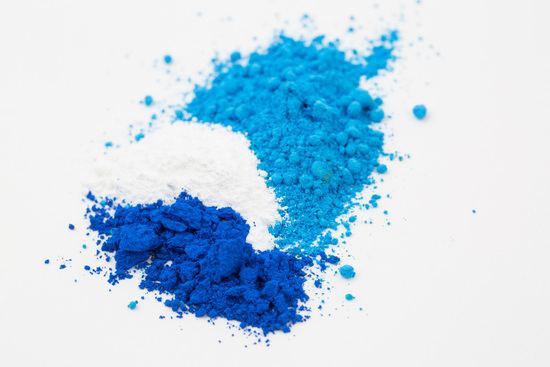 Blue and white pigments
