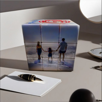 personalised photo cube puzzle
