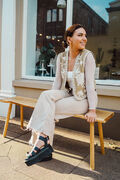 Rebecca outside of her Totnes Shop/Studio