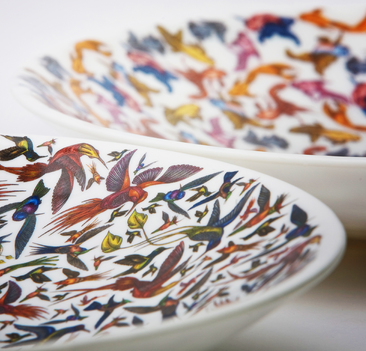 Kiln-formed glass Bird & Fish Bowls