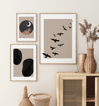 The autumn abstract art print range by Pixy Paper.