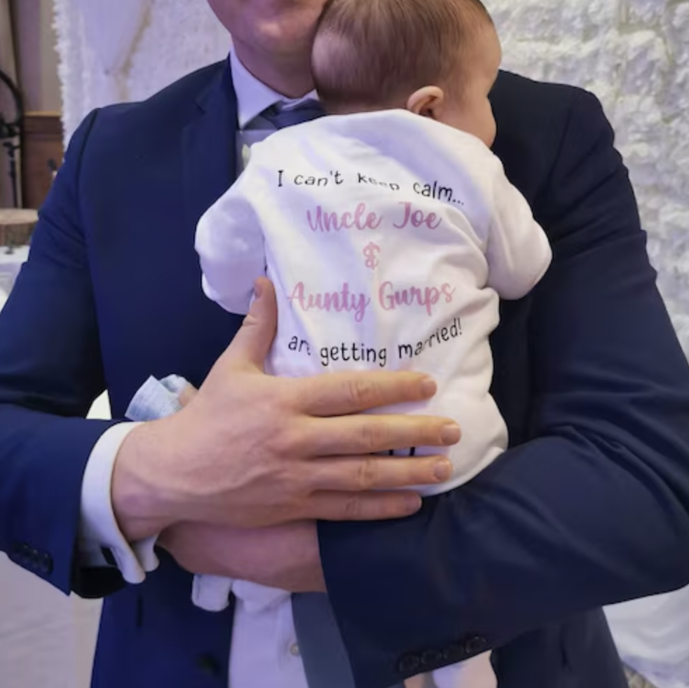 I Cant Keep Calm Aunt Uncle Are Getting Married Babygro