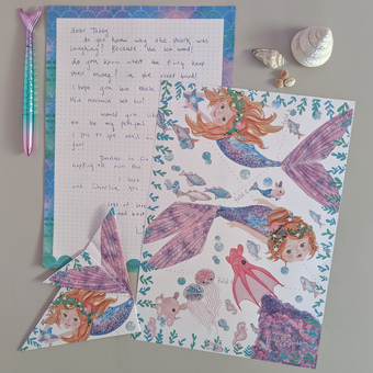 Magic mermaid mail writing set