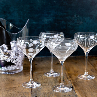 Deco Style Champagne Saucers