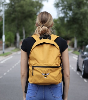 Back Packs made from recycled plastic bottles
