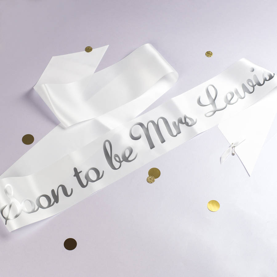 Personalised Script Bride To Be Sash, Bright Pink/Pink/Gold | Artwork|