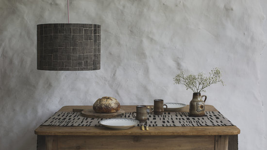 Hand printed homewares, sustainable and ethical , screen printed in North Wales