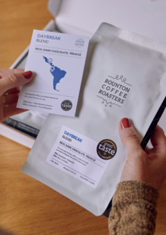 Unboxing a bag of Rounton Coffee