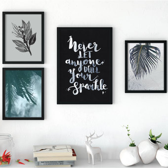 hand lettered wall art typography