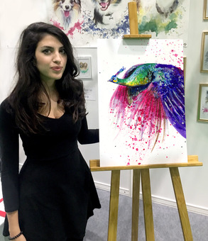 Peacock painting artist