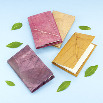Colourful vegan leather notebooks