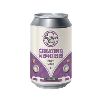 An image of a can of fruit cider by Camper Can