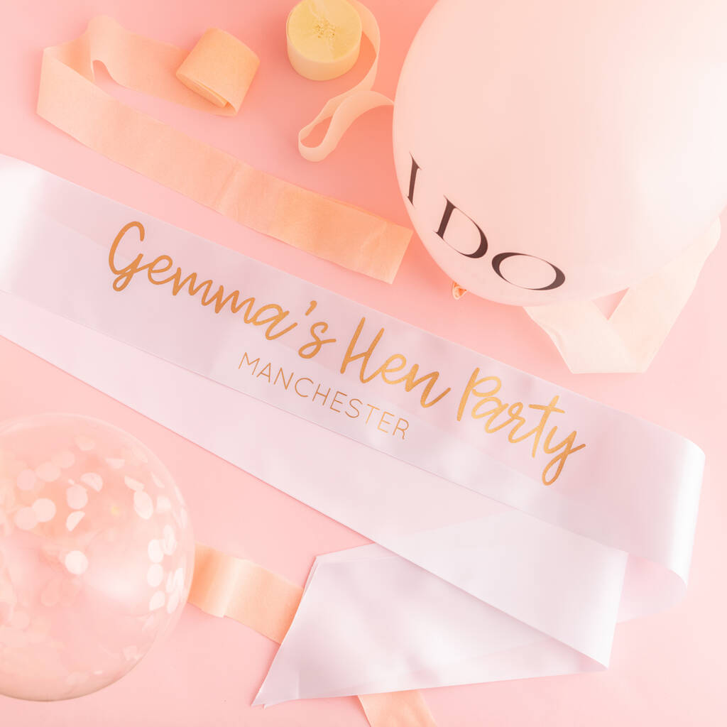Personalised Hen Party Sash
