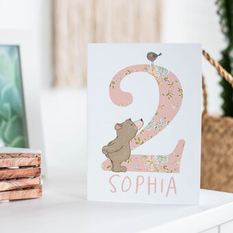 Spotty Personalised 1st Birthday Card
