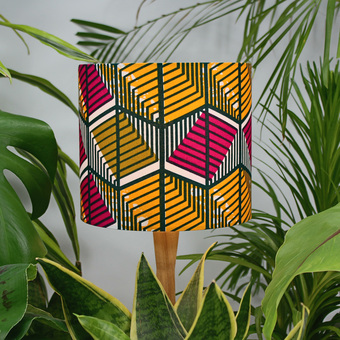 Geometric African Wax Print Lampshade