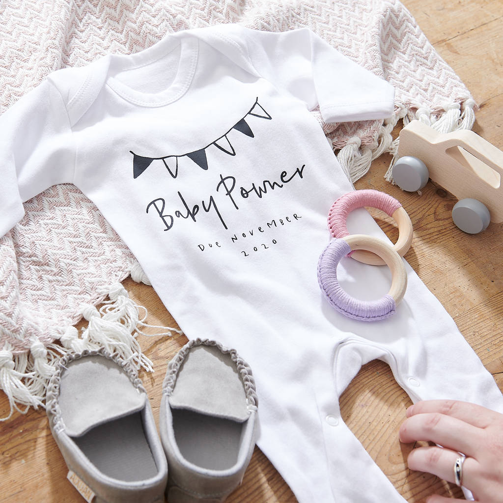 Personalised Baby Shower Sleepsuit