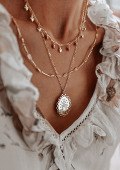 Rock N Rose Layering Gold Necklace