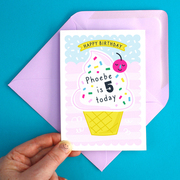 Ice Cream Personalised Birthday Card