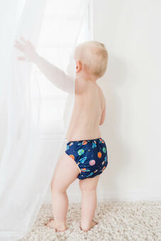 space pattern reusable nappy