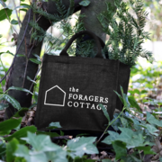 The Foragers Cottage - Jute Tote Bag
