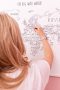 Louisa Elizabeth_Travel Map_Mounted Pinboard_The Big Wide World Map 