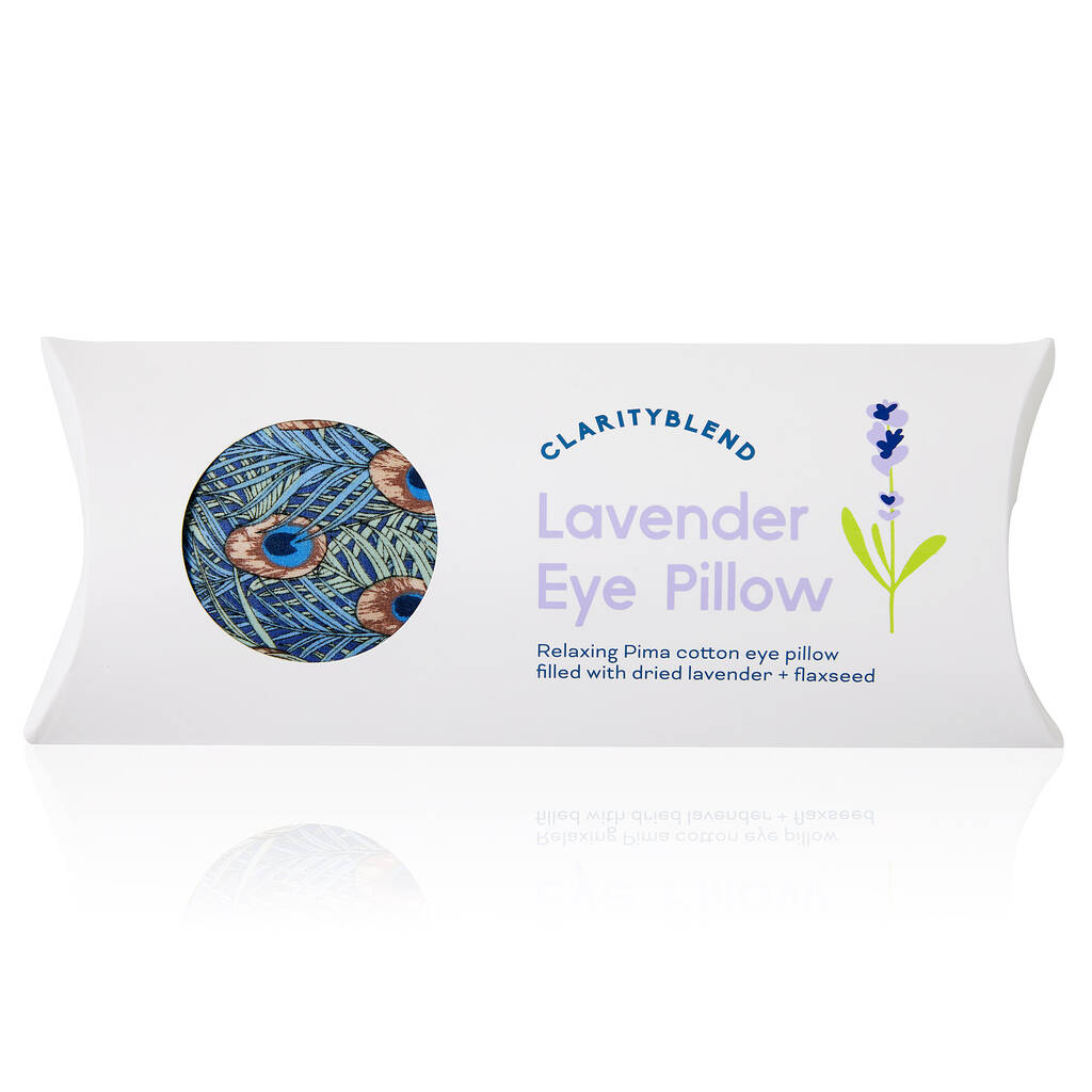 Relaxation Lavender Eye Pillow Peacock Feathers Print
