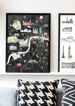 london illustrated map paper mundi