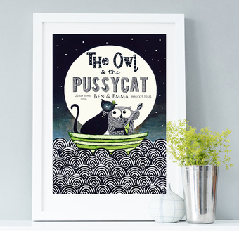 Owl & Pussycat Art Print