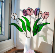 Stained Glass Flowers by post
