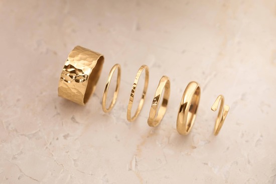 Gold rings, gold vermeil rings, chunky rings, dainty rings