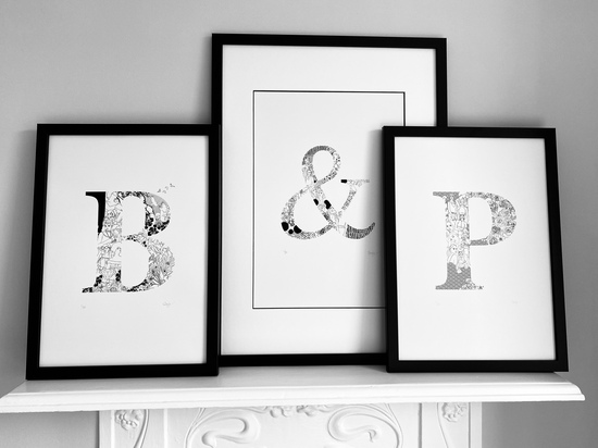 Letters B&P in situ