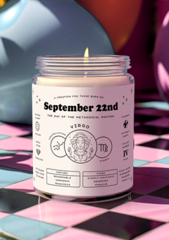 Unveil the cosmos with our Birth Date Candle. Hand-poured magic capturing your zodiac essence. A celestial journey in every flame
