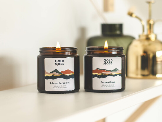Gold Moss Candles - 25 hours