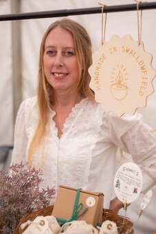 The Burning Bright founder Lucinda, at her market stall