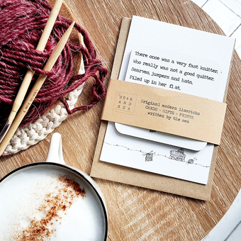 knitting card and coaster gift set
