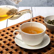 Glass Teapot and bone china teacup