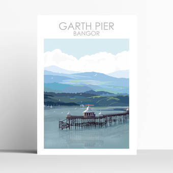 Garth Pier Bangor Wales Travel Print