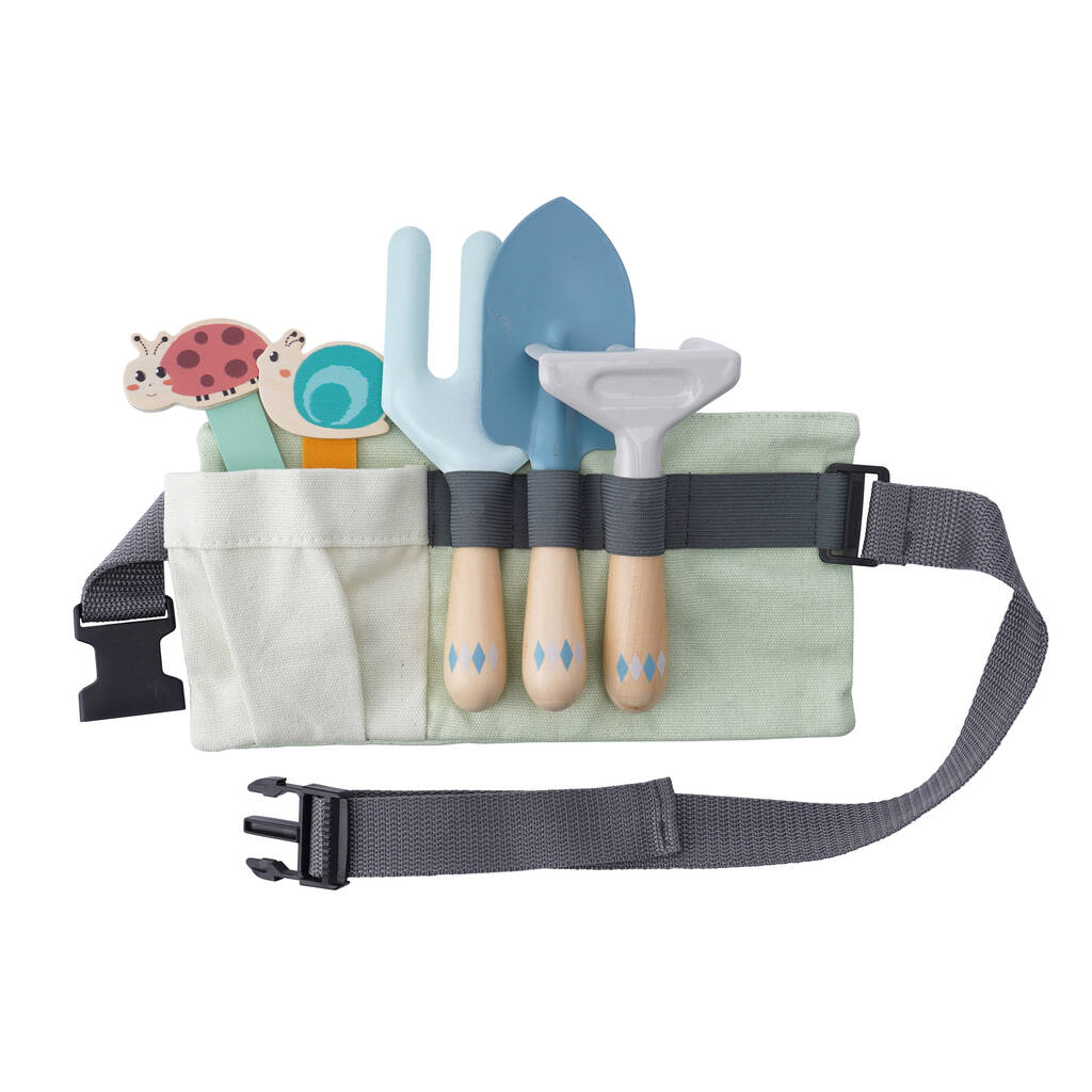 Little Tribe Blue Wooden Garden Tool Set- Ages3+