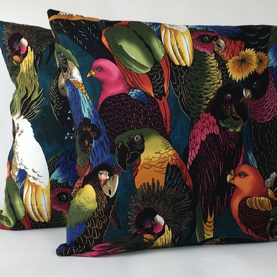 Tropical Birds cushion covers