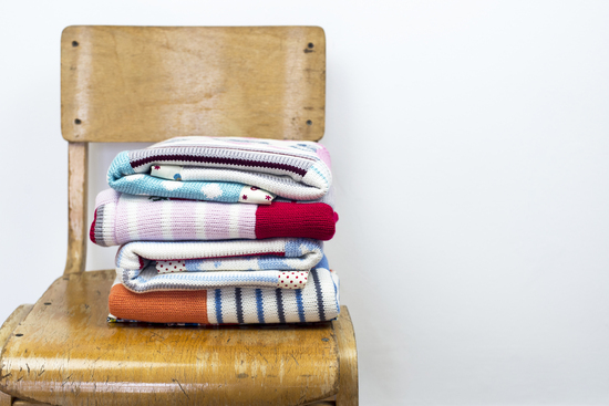 patchwork knitted blankets