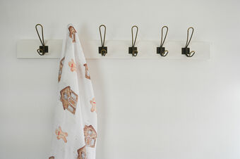 Our gorgeous Christmas gingerbread swaddle muslin. The perfect christmas gift for a special little person in your life.