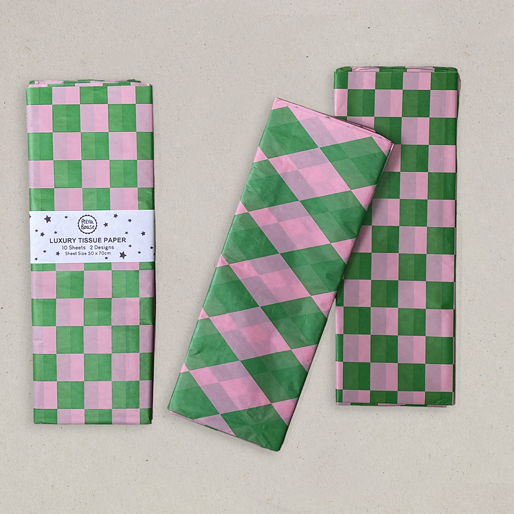 Luxury Tissue Paper Green And Pink