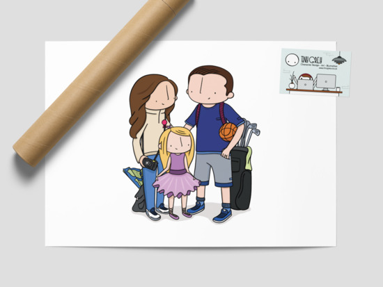 Bespoke family portraits, nursery art and gifts from Tiny Grey