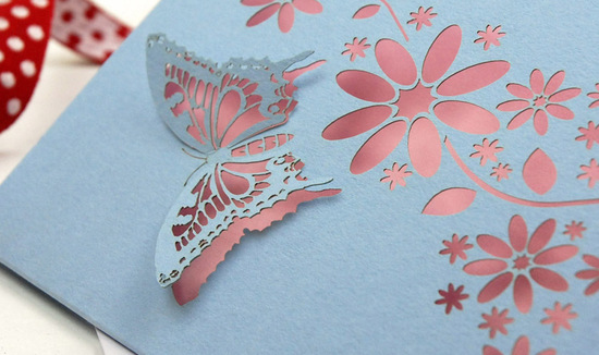 Papercut Butterfly Card
